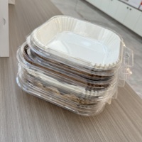 Papier sulfurisé carré non blanchi jetable, antiadhésif et résistant à l'huile pour friteuse à air, rôtissage, micro-ondes – Revêtement premium pour assiettes et bols