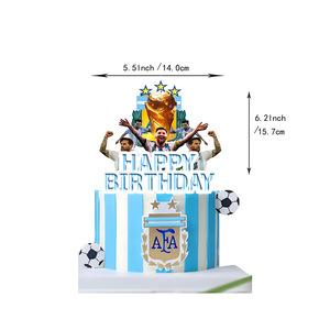 Artículos para Fiesta de Cumpleaños con Temática de Estrella de Fútbol, Decoración para Fanáticos del Fútbol, Pancarta con el Nombre del Equipo, Adornos para Pastel, Globos con Estampado de <span class=keywords><strong>Messi</strong></span>, Regalos del Club <span class=keywords><strong>PSG</strong></span> - Product Image 3