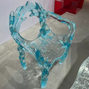 Vente en gros de chaises de salle à manger en cristal époxy haut de gamme de luxe design flamme durable pour Villa Home <span class=keywords><strong>Club</strong></span> Hotel <span class=keywords><strong>Table</strong></span> à thé Salon - Product Image 2