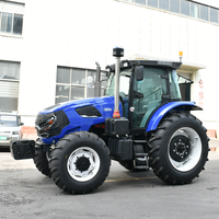 Tracteur diesel 4x4 certifié CE EPA 50HP avec chargeur frontal, pompe et boîte de vitesses, transmission par engrenages, tracteur agricole multifonctionnel