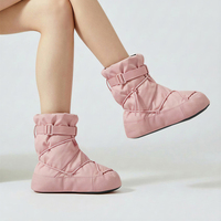 BW120 Chaussures de ballet en coton pour adulte, avec sangle enveloppante, chaudes et épaissies, pour l'entraînement et la pratique de la danse en intérieur
