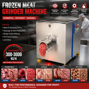 Machine à hacher la <span class=keywords><strong>viande</strong></span> congelée pour la production d'aliments crus pour animaux de compagnie, d'aliments <span class=keywords><strong>BARF</strong></span> pour chiens et de produits nutritionnels pour animaux de compagnie - Product Image 1