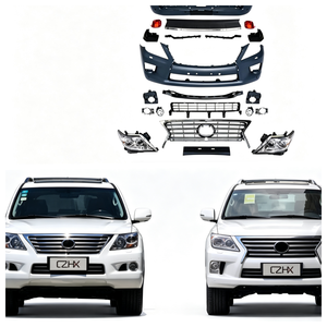 Kit de Conversión de Carrocería para <span class=keywords><strong>Lexus</strong></span> LX570 <span class=keywords><strong>2008</strong></span>-2011, Estilo 2013, Venta al por Mayor de Fábrica, Parachoques Delantero y Trasero de PP, Faros LED - Product Image 3