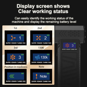 Kipas Turbo Jet Daya Besar 130000rpm yang Dapat Disesuaikan, Pengisian Daya USB 8000mAh untuk Aplikasi Mobil Luar Ruangan - Product Image 2