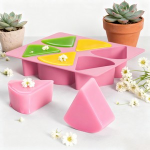 Không Dính BPA Cấp Thực Phẩm Miễn Phí Mới 6 Lỗ Ngành Hình Dạng Bánh Nướng Khuôn Sáng Tạo Tam Giác Hình Silicone Xà Phòng Làm Khuôn - Product Image 5