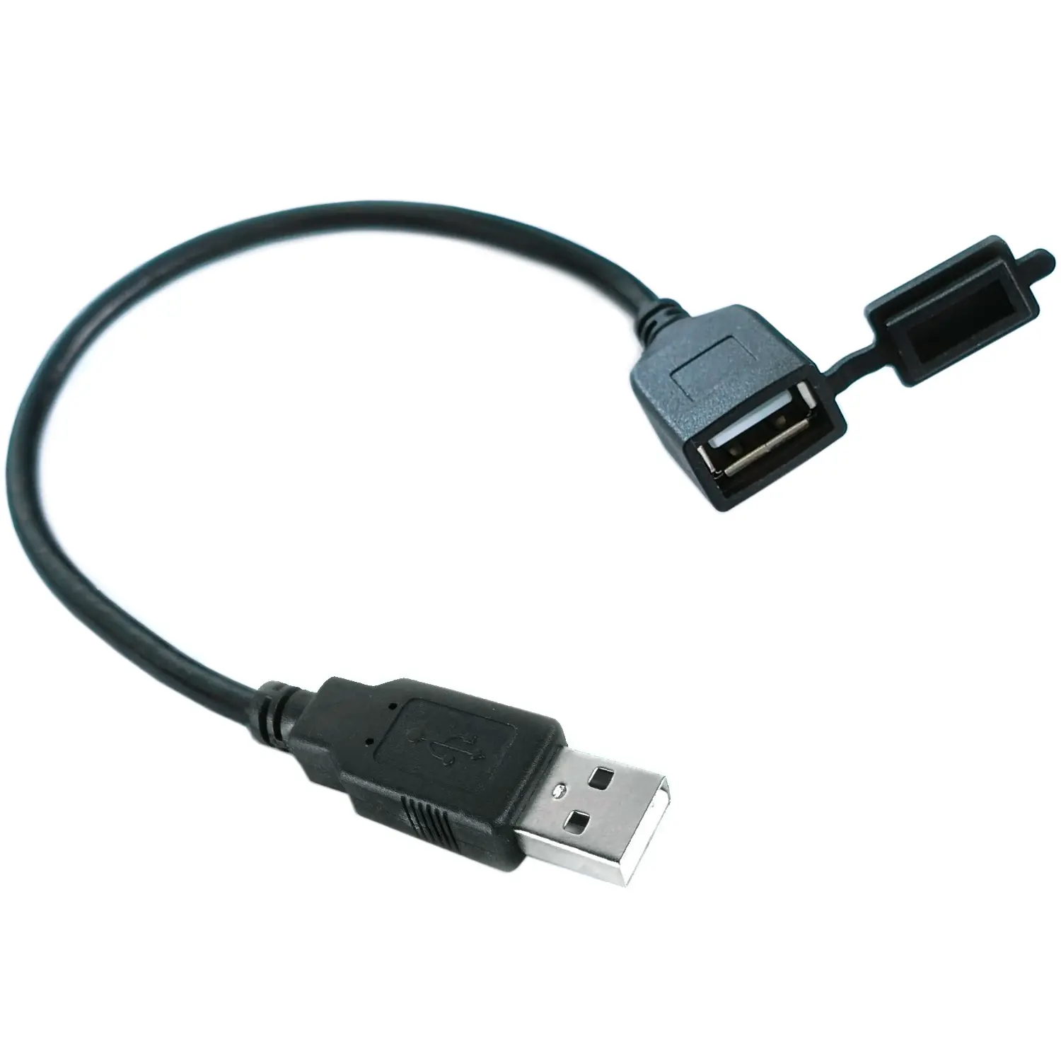 USB ตัวเมียพร้อมฝาปิด USB Type am ถึง AF IP67สายต่อ USB2.0กันฝุ่นสำหรับ POS ATM kios IPC SBC แขนพีซี