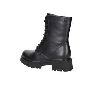 Bottines pour filles 4Us Paciotti 4BX119 en cuir noir à lacets style plateforme - Product Image 2