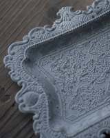 Plateau de rangement carré en fer vieilli style antique - Organisateur polyvalent pour bijoux et bougies, idéal pour cuisine, salle de bain, table