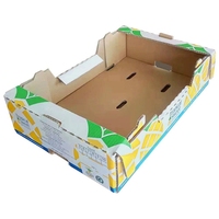 Boîtes d'emballage pliables en carton ondulé pour fruits et légumes, recyclables, en gros, pour mangues et cerises, avec gaufrage et couleur personnalisée pour l'expédition et la présentation