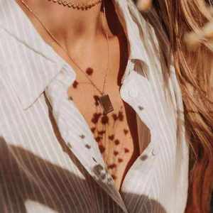 Personnalisé Gravé Divers <span class=keywords><strong>Mot</strong></span> JE SUIS Assez PVD 18k Plaqué Or Personnalisé Lettre Pendentif Collier Bijoux En Acier Inoxydable - Product Image 5