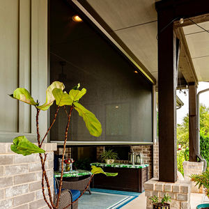 Cortina Exterior Eléctrica a Medida, Cortavientos y Opaca, con Material de Poliéster <span class=keywords><strong>para</strong></span> Hoteles y Oficinas, OEM Disponible - Product Image 2