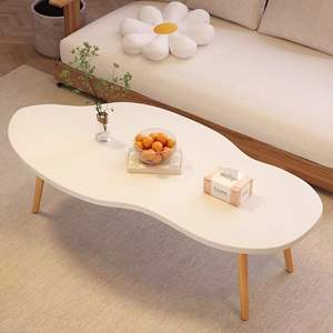 ไม้เซ็ตสำหรับห้องนั่งเล่นใบชาทรงรีทรงกลมโต๊ะด้านข้างโต๊ะชาแก้วคู่สำหรับโต๊ะบาสเก็ตบอล - Product Image 3