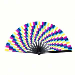 Grand éventail pliant en tissu nylon pour le Kung Fu et le Tai Chi, éventail décoratif personnalisé en bambou, grand éventail à claquettes - Product Image 1