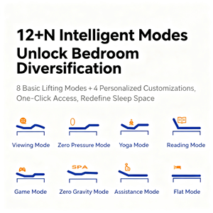Modern Entertainment Slim <span class=keywords><strong>Bed</strong></span>, Multifunctioneel Zero-Gravity Elektrisch <span class=keywords><strong>Bed</strong></span>, Veilig En Verstelbaar, Geschikt Voor Appartement Of Hotel - Product Image 3