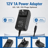 Adaptateur secteur universel DC 5V 2A avec interfaces Type-C/USB-A, prise UK, câble de 1,2 m pour éclairage LED