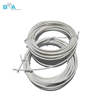 كابل سلكي ثنائي النواة 28AWG مطلي بالقصدير 2.5 مم، معزول بـ FEP، أبيض اللون، 2500 مم، 300 فولت، للأسلاك الداخلية للأجهزة الإلكترونية وإشارات الاتصال