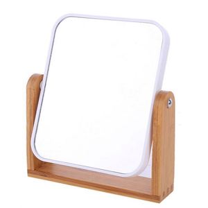 Wholesale Adjustable Rotation Wooden Base Mirror for Table - Product Image 3