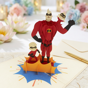 Incredible Dad Pop <b>up</b> Card 3D Handmade Art Paper Gift Love Father's Day Mother's Day Thanksgiving Custom Logo Viet-craft OT546 - Product Image 1