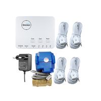 Système d'alarme de fuite d'eau DN15 avec 4 capteurs d'eau, alerte d'inondation filaire 80 dB pour toute la maison et alimentation par piles ou prise 5V
