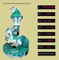 Manège miniature pour enfants à 3 places, attrayant et très vendu, petit carrousel pour centre commercial, carrousel à vendre