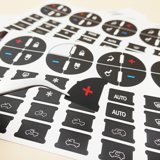 Custom Car Push Button Switches Panel Labels Remote Control Button Waterproof Stickers Sticker