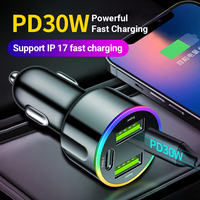 HYTO 2025 Nouveau design 30W 60W PD3.0 Charge rapide USB Type C Allume-cigare Chargeur de téléphone portable pour iphone Android