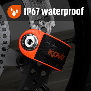 <span class=keywords><strong>KOVIX</strong></span> personalizado portátil impermeable 120 decibelios alarma disco bloqueo motocicleta antirrobo seguridad Acero inoxidable freno disco bloqueo - Product Image 2