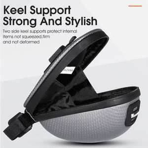 Sacoche de selle de vélo WEST BIKING portable à ouverture large avec support pour feu arrière, sacoche de selle de vélo étanche à coque rigide pour vélo de route - Product Image 4