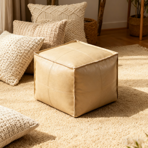 Taburete <span class=keywords><strong>de</strong></span> Cuero Suave Impermeable, Moderno y Minimalista, Ideal para la Sala <span class=keywords><strong>de</strong></span> Estar <span class=keywords><strong>de</strong></span> un Apartamento, Uso Doméstico - Product Image 4