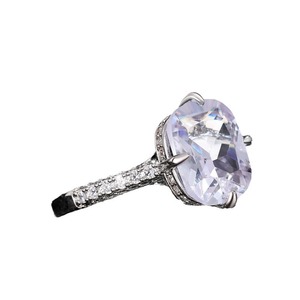 Square Bezel <b>Set</b> Zircon <b>Ring</b> for Women Classic Fashion Finger Jewelry - Product Image 2