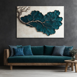 Póster Decorativo Pintado <span class=keywords><strong>a</strong></span> <span class=keywords><strong>Mano</strong></span>, Pintura al Óleo Hecha <span class=keywords><strong>a</strong></span> <span class=keywords><strong>Mano</strong></span>, Lámina <span class=keywords><strong>de</strong></span> Oro sobre Lienzo, Imagen Abstracta con Textura, Arte Mural 3D, Obras <span class=keywords><strong>de</strong></span> Arte, Pinturas - Product Image 3