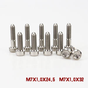 Grado 5 Ti6Al4V aleación de titanio 12 puntos Pt M7x24.5 24mm M8X32mm ruedas de 3 piezas <span class=keywords><strong>para</strong></span> <span class=keywords><strong>BBS</strong></span> RS RX RS2 rueda de titanio pernos de llanta dividida - Product Image 2