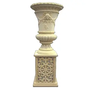 Cường độ cao tùy chỉnh thiết kế lớn bằng đá sa thạch bê tông urn trồng bệ nhà máy nóng bán ngoài trời 10 pcs vườn - Product Image 1