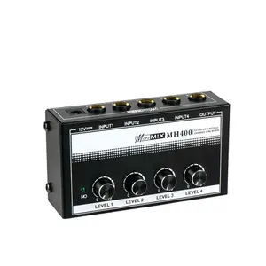 Profesyonel kompakt 4 kanal ses mikseri Ultra düşük gürültü Mono mikro mikser amplifikatör