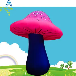Customized attractive beautiful shining decoration inflatable agaric mushroom for amusement park happy valley advertising