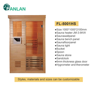 Ruang Sauna Tradisional Fanlan untuk 1-2 Orang dengan Perlengkapan Sauna untuk Area Mandi Uap Dalam Ruangan