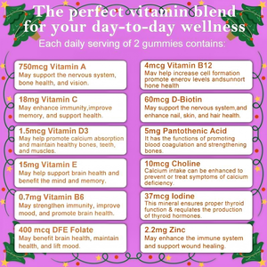 Gomitas de Vitaminas para Niños, Suplemento Multivitamínico con Múltiples Vitaminas y Minerales - Product Image 2