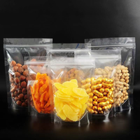 Pochette Doypack Transparente Stratifiée en Plastique Étanche à Fermeture Éclair, Sachet Ziplock Soudable à Chaud Mat pour Aliments, Snacks, Noix et Bonbons