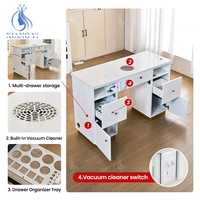 Table de Manucure Professionnelle en MDF avec Rangement pour Technicien(ne) – Poste de Travail Individuel pour Salon de Manucure