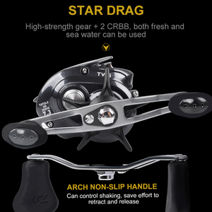 DAIWA TATULA TYPE-HD 200H/HL/HS/HSL en bobine Baitcasting <span class=keywords><strong>gauche</strong></span> <span class=keywords><strong>ou</strong></span> <span class=keywords><strong>droite</strong></span> bobine en métal 6KG Max glisser 6.3/7.3 Ratio <span class=keywords><strong>moulinet</strong></span> d'eau salée - Product Image 5