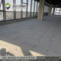 Plancher surélevé en ciment inorganique GRC 500x500mm 2950N flexible, MOQ compétitif, ignifuge, pour bureau, par Senmai