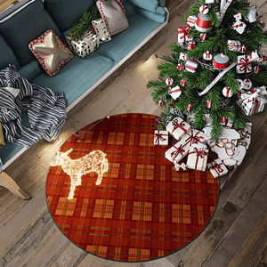 Lujo moderno árbol de Navidad falda área alfombra hecha <span class=keywords><strong>a</strong></span> máquina antideslizante poliéster para oficina cocina Hotel restaurante con alfombra suave - Product Image 5