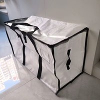 Bolsa de mudanza de almacenamiento de ropa y edredón translúcido extra grande, bolsa tejida de polipropileno PP