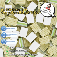 Table de Mahjong Pliable en Acrylique, Style Américain, 4 Couches, Portable, 160 Tuiles en Cristal, Jeu de Société Moderne pour la Maison et le Club