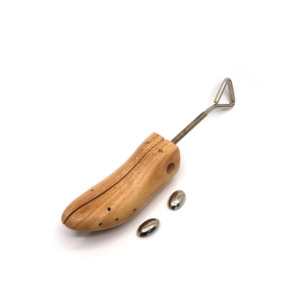 Высокое качество, хорошо проданные металлические вилки, 1 способ, высокий каблук, деревянная обувь, экспандер, лакированная буковая древесина, носилки для обуви SS01G - Product Image 1