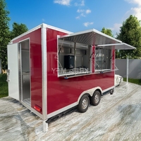 Remorque de restauration rapide équipée pour pizzeria, avec camions de restauration complets, chariot à hot-dogs, chariot à glaces, camion-cuisine mobile