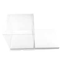 Boîtes à gâteaux transparentes pliables de 6 pouces (22x22x23cm) de qualité alimentaire, prêtes à être expédiées de l'usine pour anniversaires, mariages et pains.