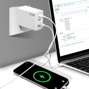 Cargador de nitruro de galio (GaN) de 65W con certificación CE, cargador de pared de carga rápida para teléfono móvil, adaptador para portátil, compatible con iPhone 14ProMax - Product Image 2