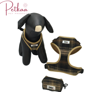 Harnais de sécurité pour chien le plus vendu - Harnais gilet réfléchissant à carreaux, réglable, anti-traction avec boucle rapide et respirant - Product Image 2