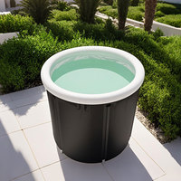 Baignoire pliable Chillmend pour bain de glace, seau à glace portable DWF pour thérapie par l'eau froide, baignoire pour adultes, spa